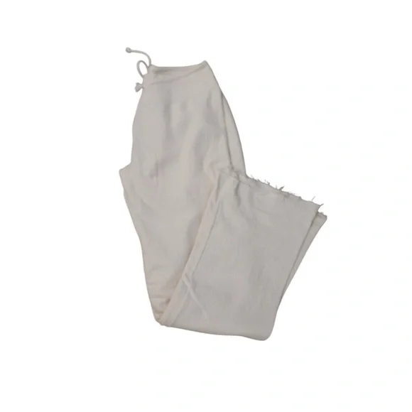 Brandy Melville White Drawstring Wide Leg Sweat Pants - Picture 2 of 5